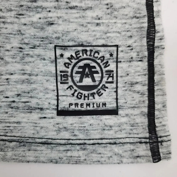 Women's AMERICAN FIGHTER Buckle Gray Long Sleeve T Shirt‎ SZ M Top Orange Medium - Picture 6 of 10